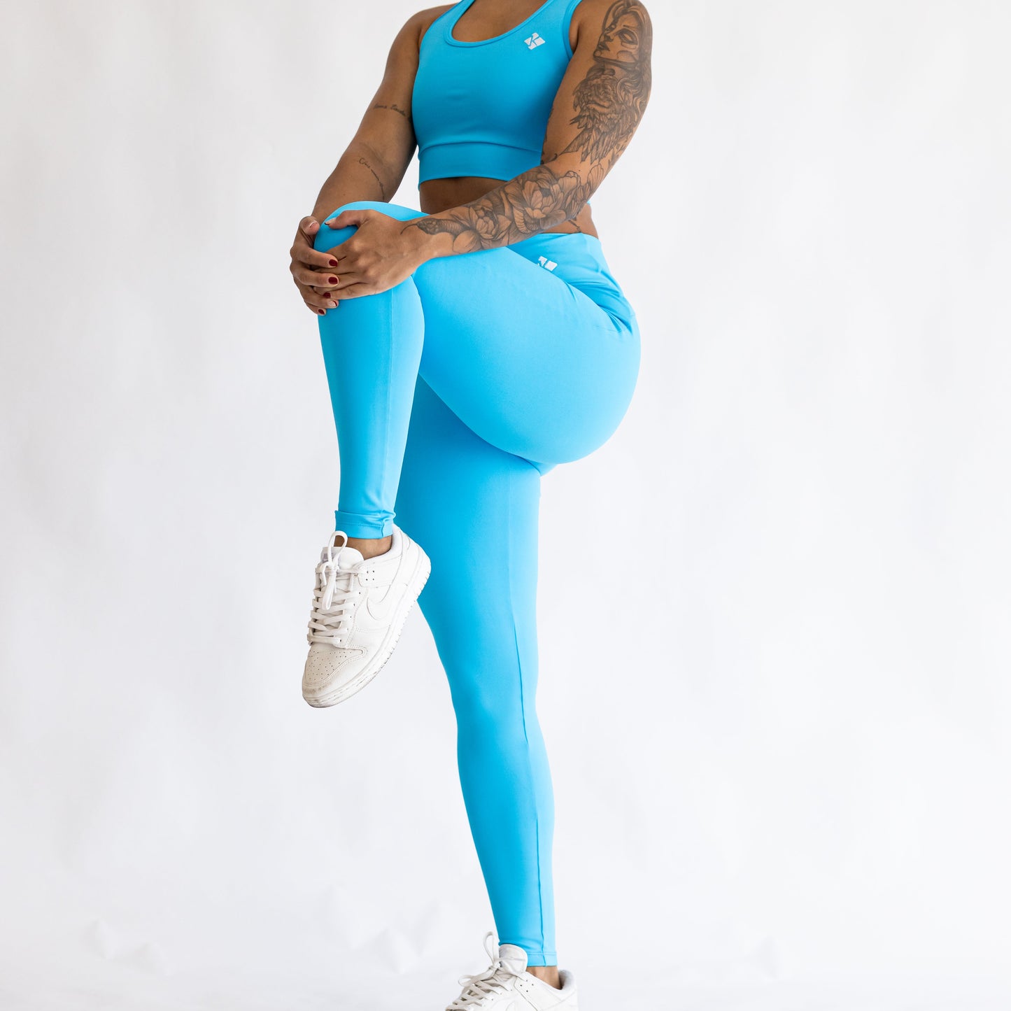 Calça Legging Open Blackout Azul