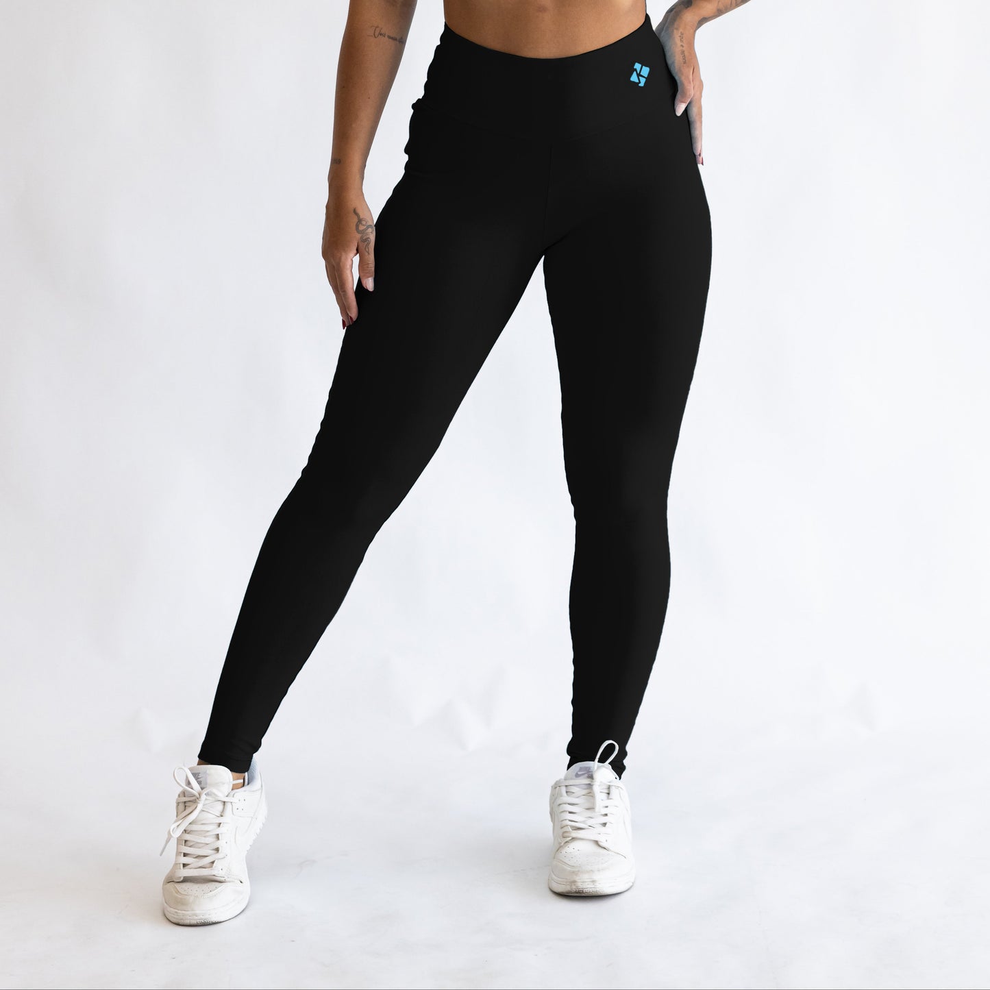 Calça Legging Open Blackout Preta