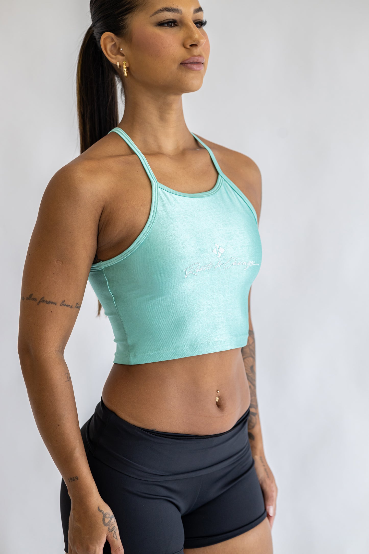 Cropped Canelado Verde