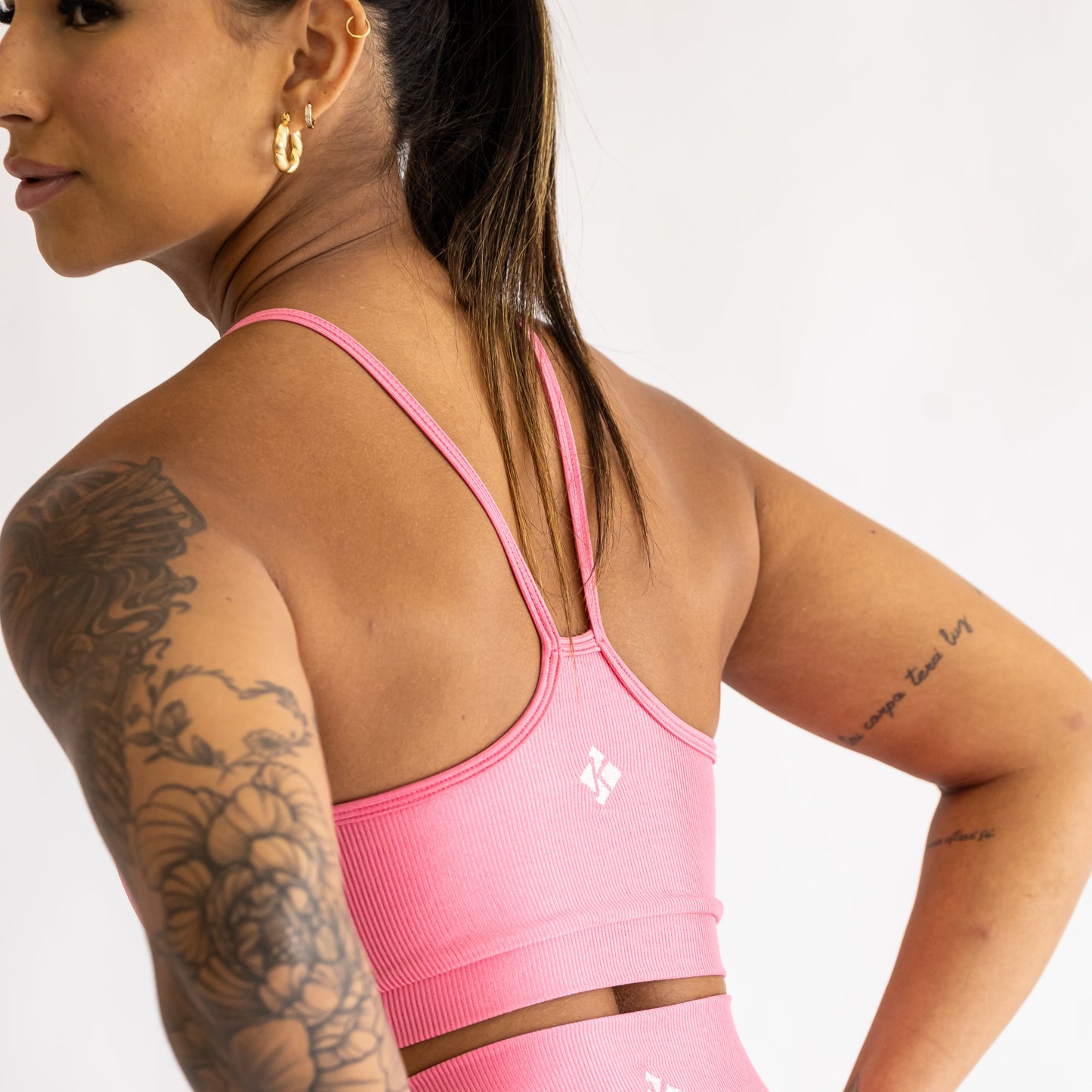 Top Canelado Alcinha Rosa