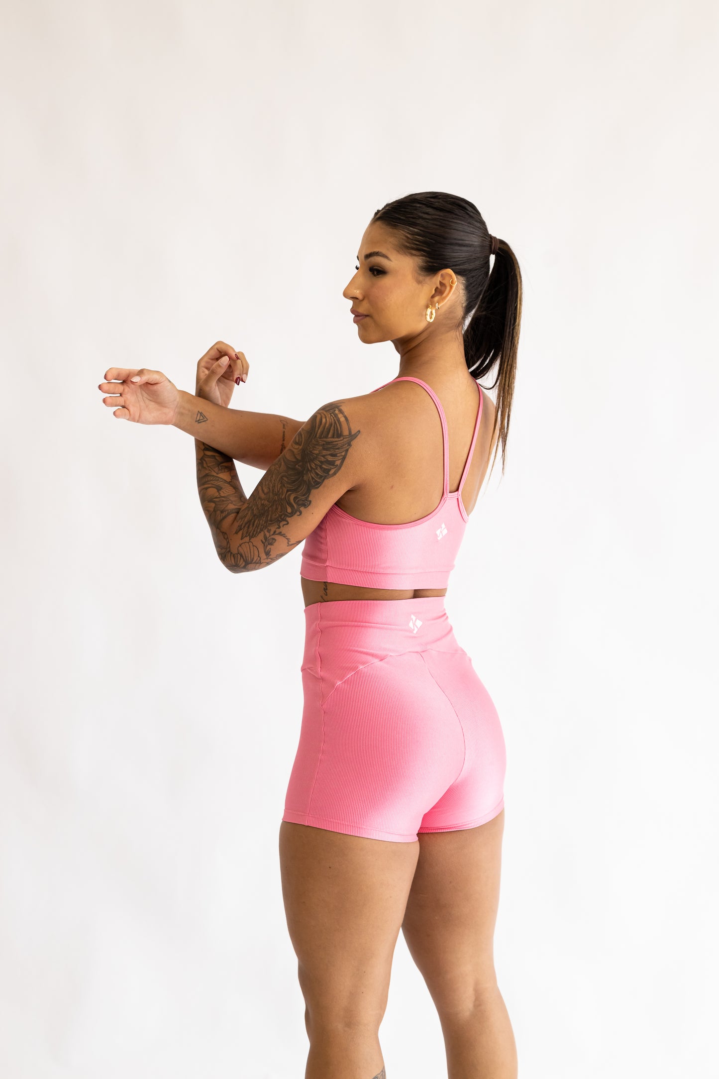 Top Canelado Alcinha Rosa