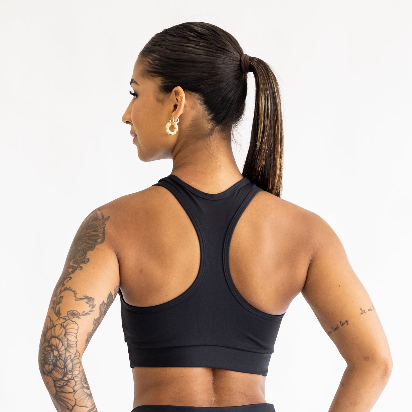 Top Open Blackout Nadador Preto