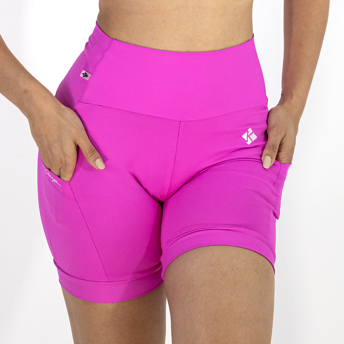 Shorts Open Blackout com Bolso Rosa Pink