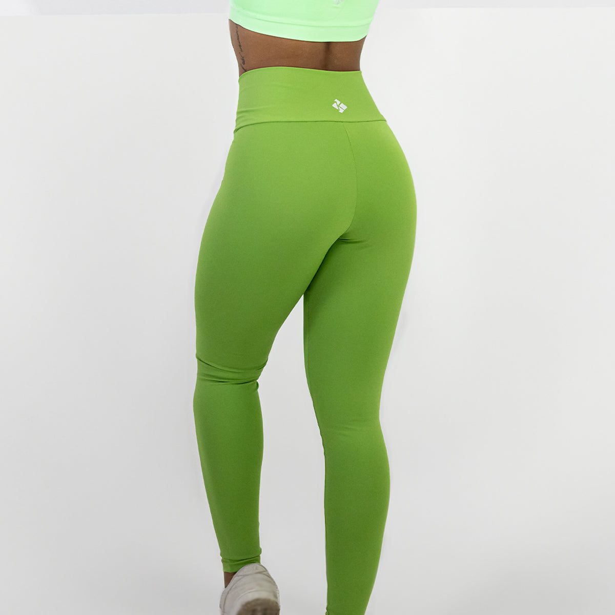 Calça Legging Blackout Cintura Transpassada Verde Abacate