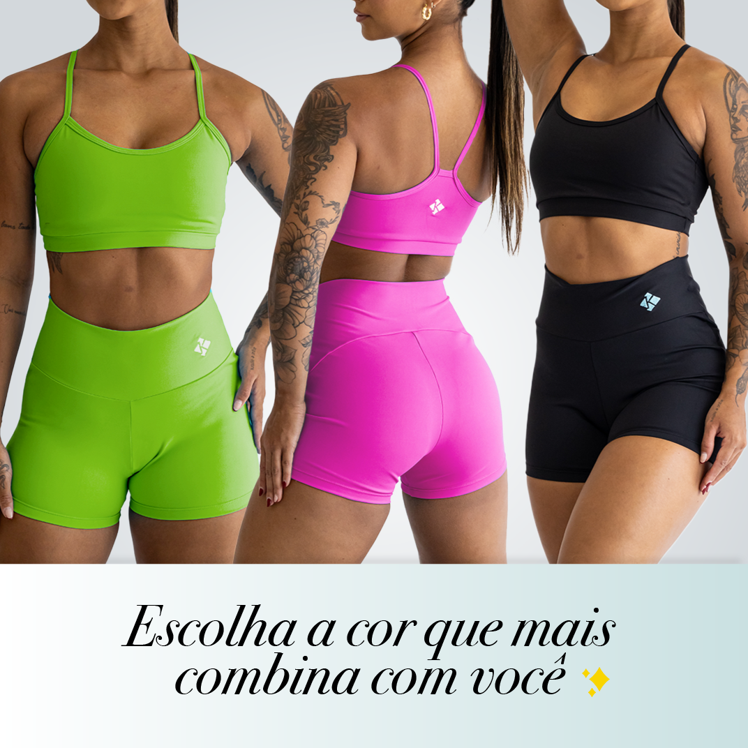Conjunto Atitude Feminino – Short Blackout + Top Alcinha | Kínitro