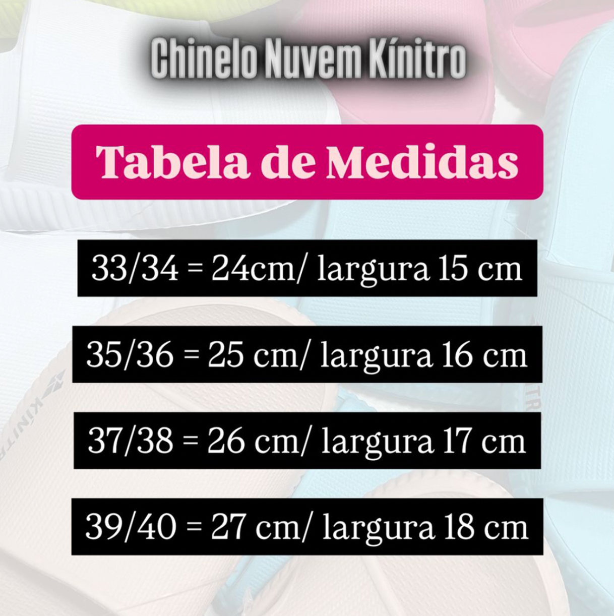Chinelo Nuvem Rosa Kínitro
