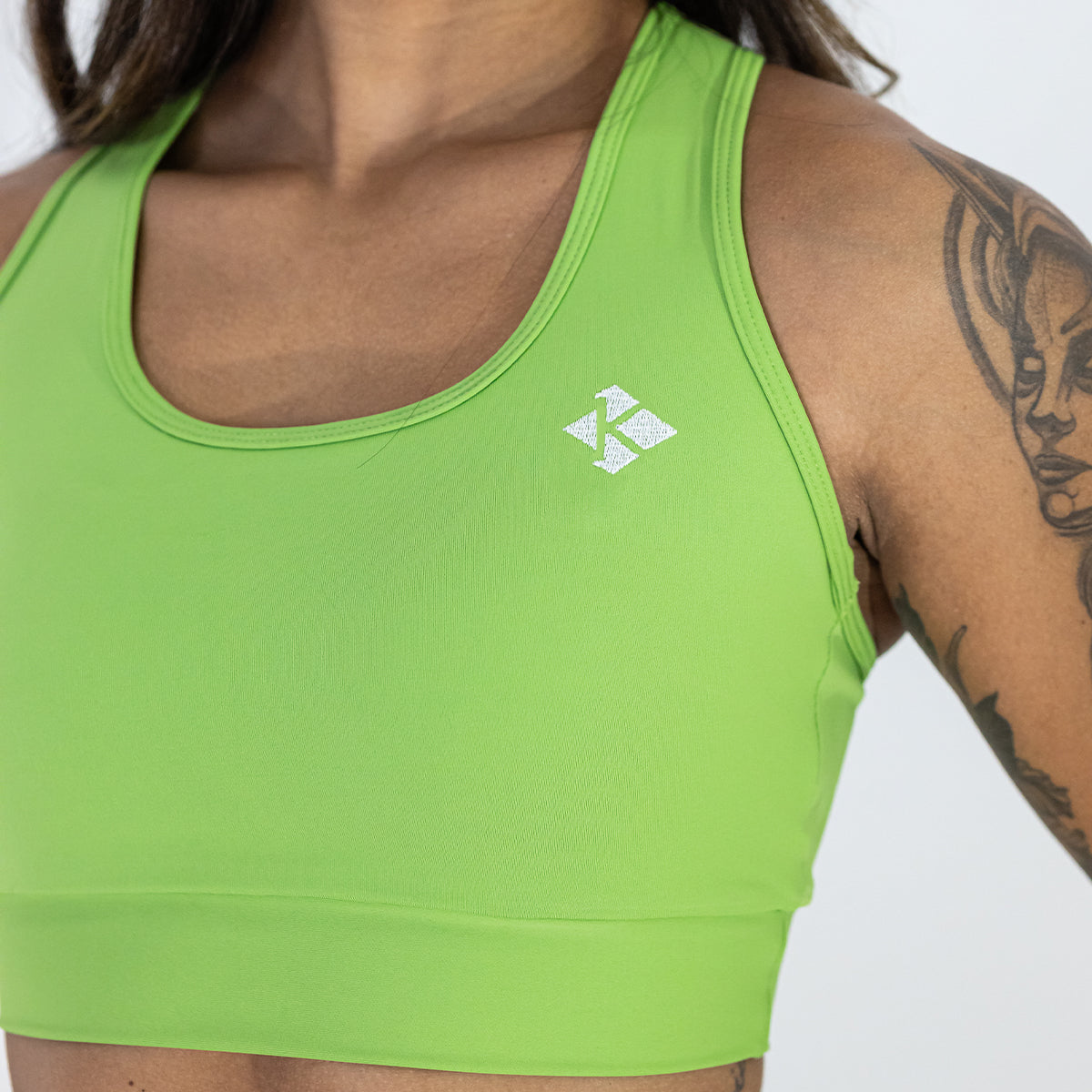Top Open Blackout Nadador Verde Abacate