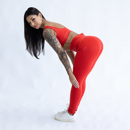 Calça Blackout com Bolso Vermelha R&C