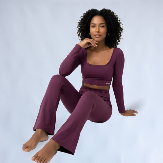 Cropped Manga Longa Roxo Malva ESSENCIAL ✦