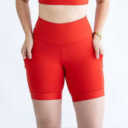 Shorts Blackout com Bolso Vermelho R&C
