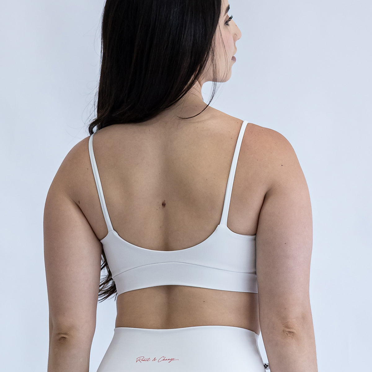 Top Alça Reta Fina Off White R&C