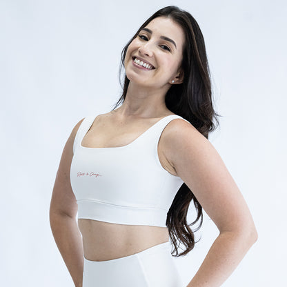 Top Alça Reta Larga Off White R&C