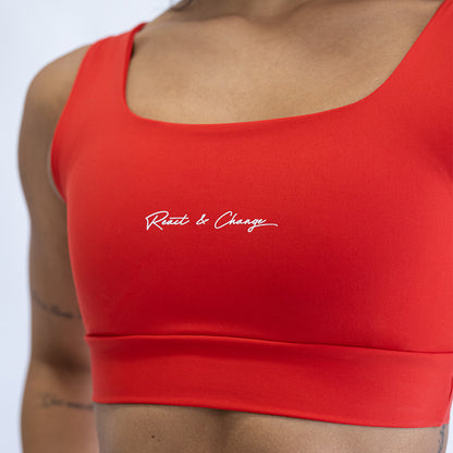 Top Alça Reta Larga Vermelho R&C