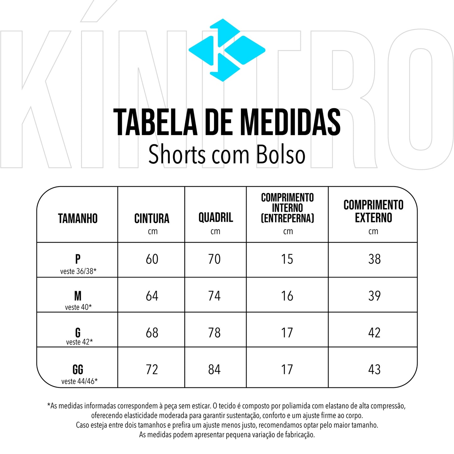 Shorts Blackout com Bolso Off Withe R&C