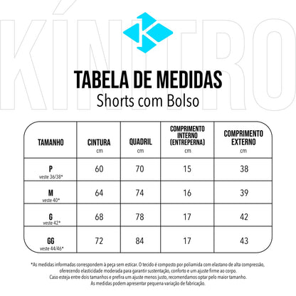 Shorts Blackout com Bolso Off Withe R&C