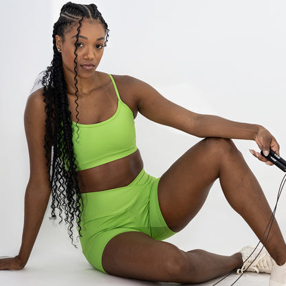 Shorts Open Blackout Transpassado Verde Abacate