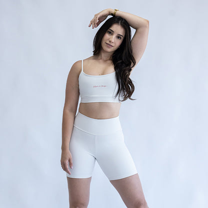 Conjunto Reaja e Mude - Shorts Blackout Meia Coxa + Top Alça Reta Fina | Kínitro